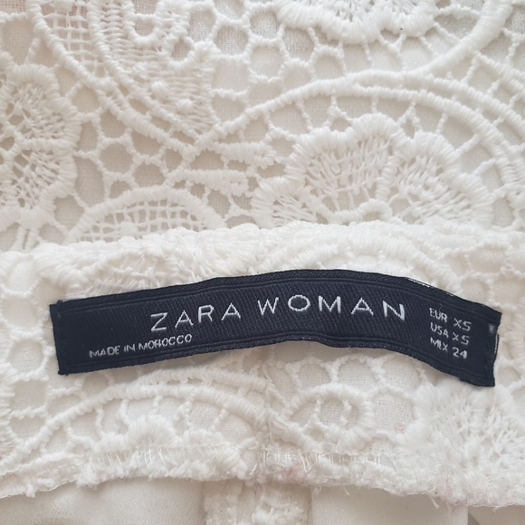 Zara White Lace Mini Skirt in XS, US 2, worn once - Picture 4 of 4